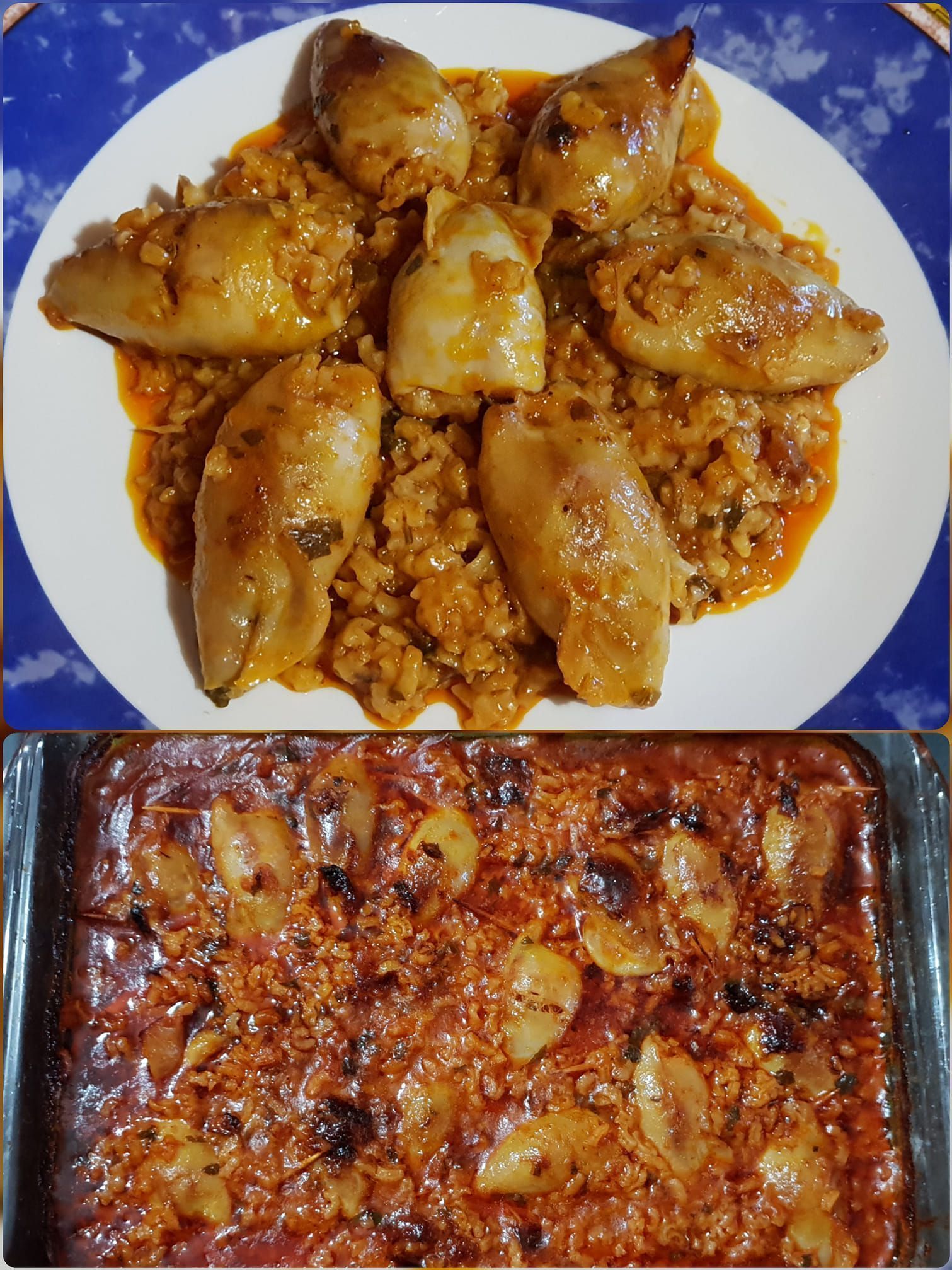 Πεντανόστιμα Καλαμαράκια γεμιστά στον φούρνο !!!