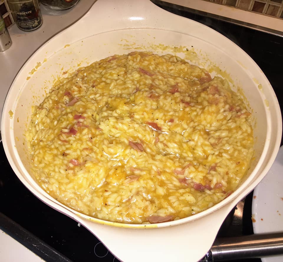 Πεντανόστιμο Ριζότο κολοκύθας με προσούτο