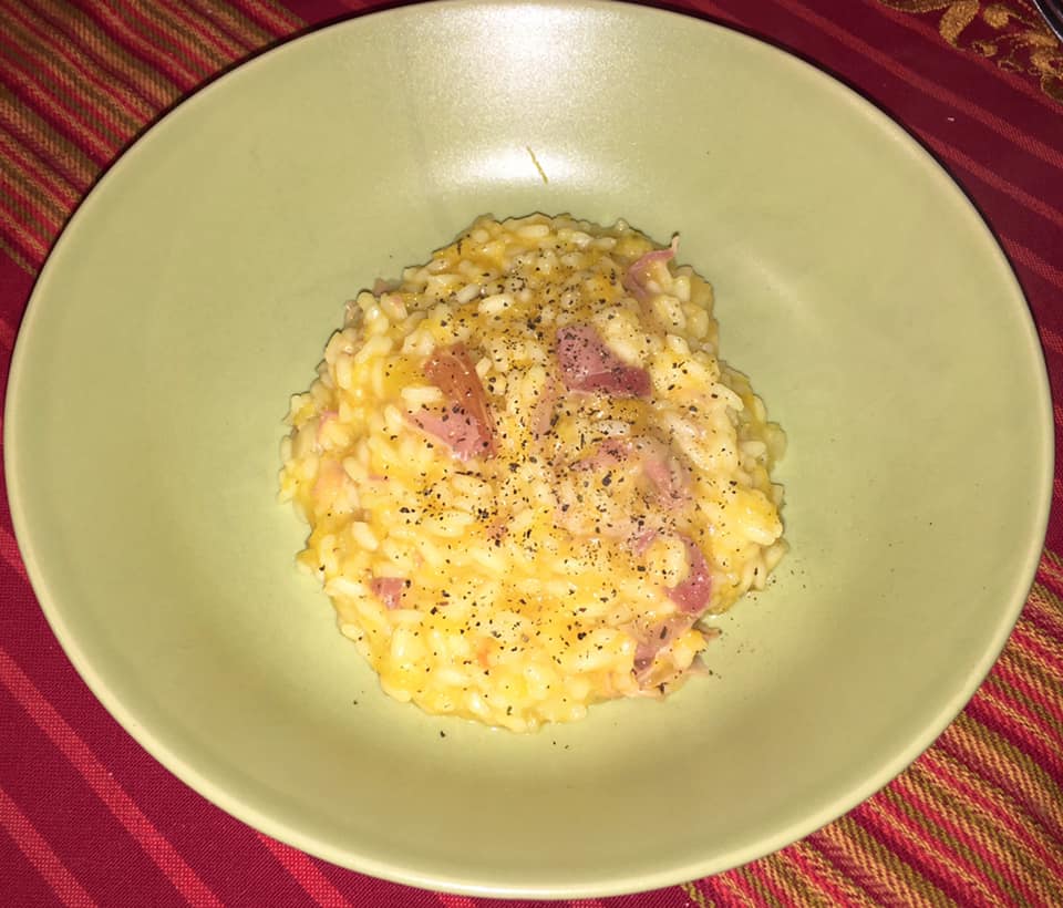 Πεντανόστιμο Ριζότο κολοκύθας με προσούτο