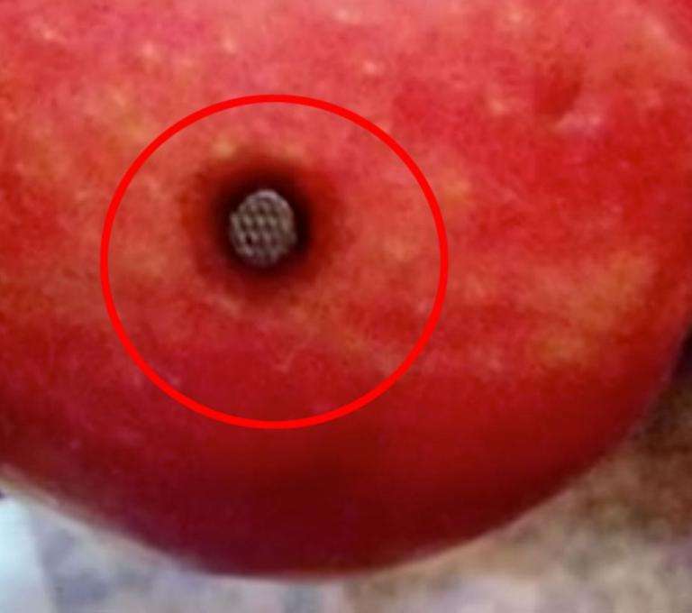 Σοκαριστικό! Μητέρα βρήκε καρφί μέσα σε μήλο λίγο πριν το φάνε τα παιδιά της!