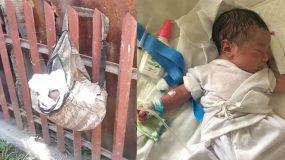 Σοκ! Εγκαταλελειμμένο νεογέννητο μωρό βρέθηκε σε πλαστική σακούλα που κρέμονταν σε έναν φράχτη