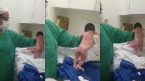 Απίστευτο!Νοσοκόμα πάει να καθαρίσει νεογέννητο κοριτσάκι, αλλά δεν πιστεύει στα μάτια της όταν το μωρό ξεκινάει να «τρέχει»