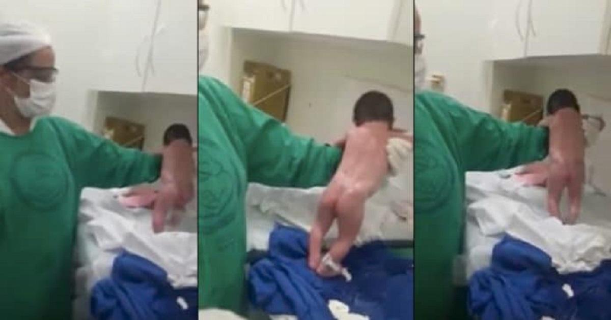 Απίστευτο!Νοσοκόμα πάει να καθαρίσει νεογέννητο κοριτσάκι, αλλά δεν πιστεύει στα μάτια της όταν το μωρό ξεκινάει να «τρέχει»