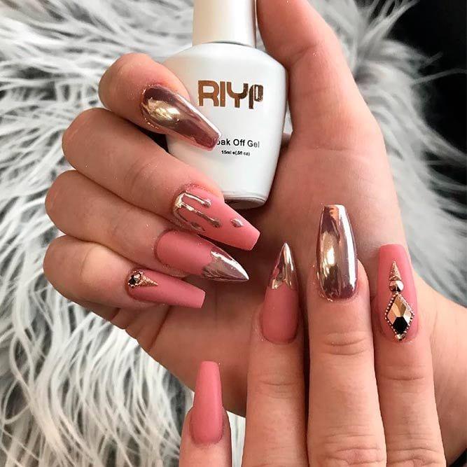 rose gold nails10