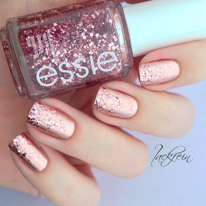 rose gold nails8
