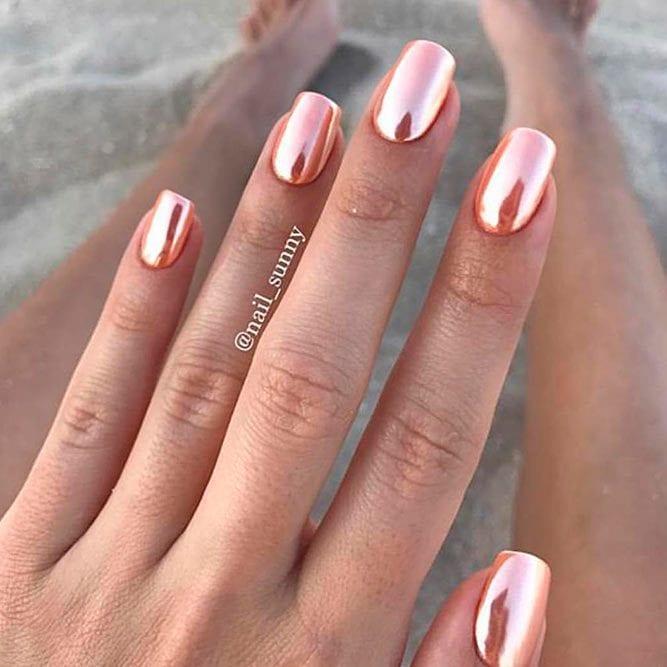 rose gold nails9
