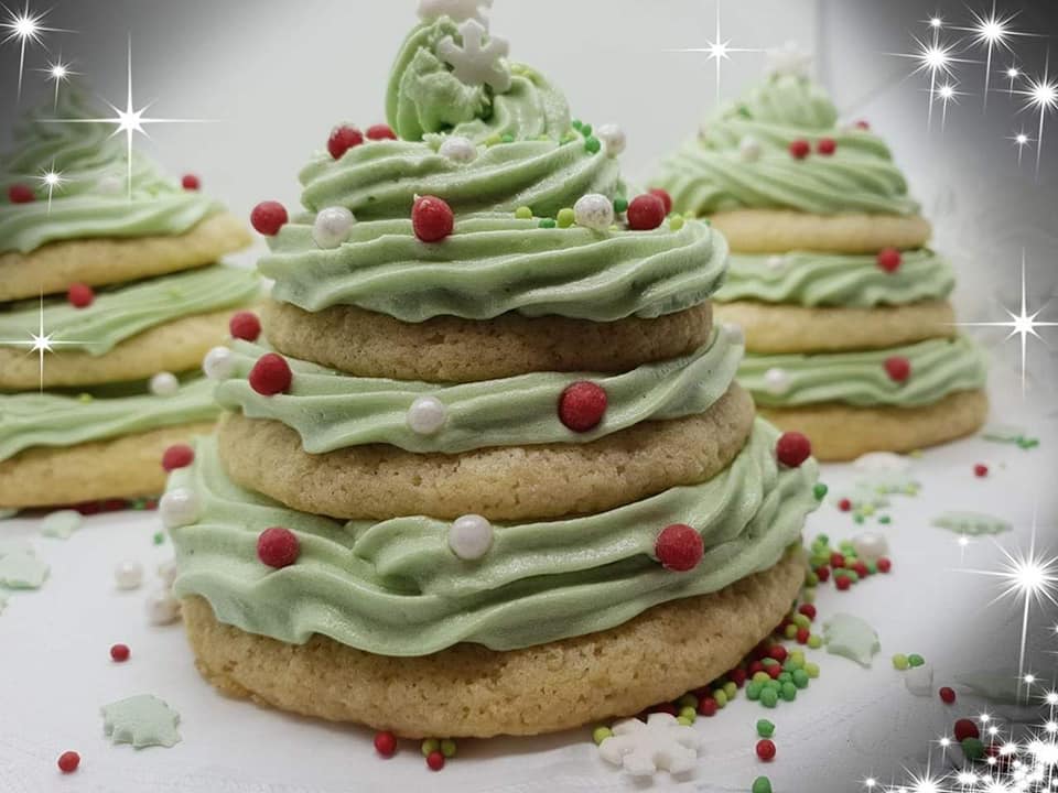 Χριστουγεννιάτικα δεντράκια με μπισκότα και βουτυροκρεμα!!