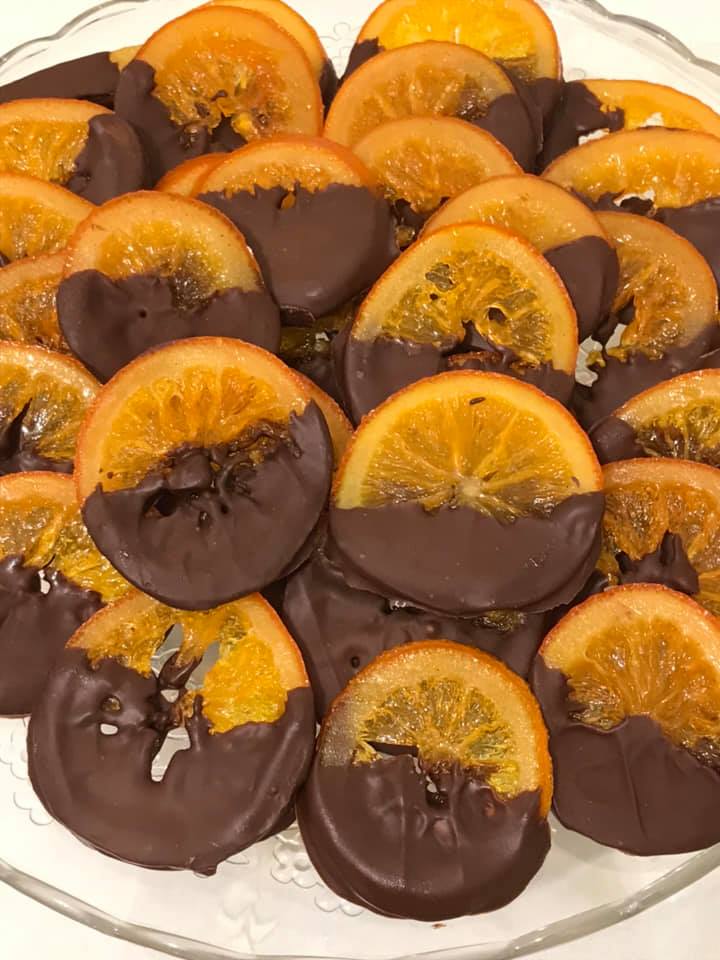Πορτοκαλια καραμελωμενα με σοκολατα