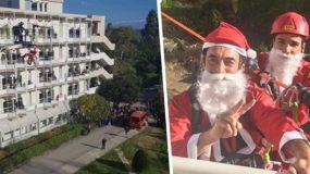 Ο Άγιος Βασίλης έφτασε με γερανό στο ΠΑΓΝΗ και μοίρασε δώρα στα παιδιά που νοσηλεύονται στην Παιδοαιματολογική Κλινική