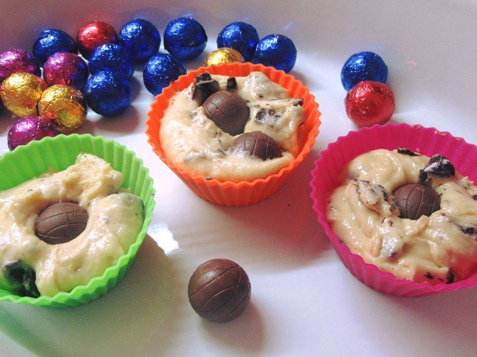 Muffins με γεύση cookies σοκολάτας για το παιδικο πάρτι!