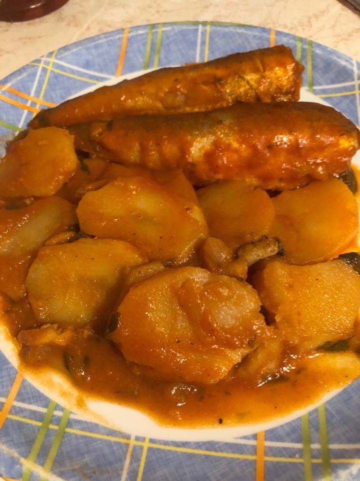 Μπακαλιάρος πλακί με πατάτες