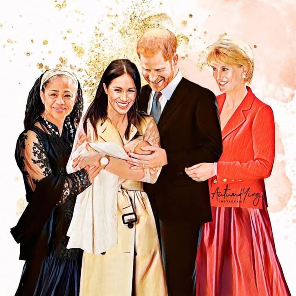 Το συγκινητικό σκίτσο όπου η πριγκίπισσα Νταϊάνα "συναντά" για πρώτη φορά τον εγγονό της