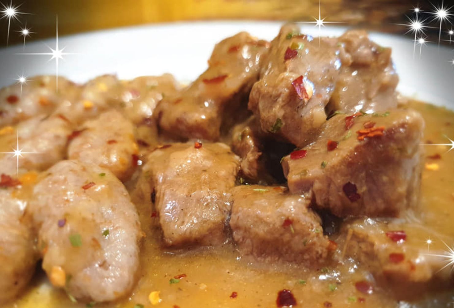 Μοσχάρι μπουκίτσες λεμονάτο με νιόκι ολικής άλεσης