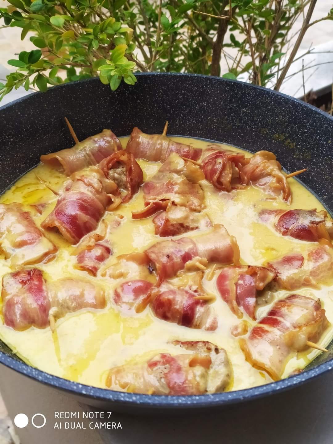 Ψαρονέφρι με σάλτσα μουστάρδας και μπέικον!