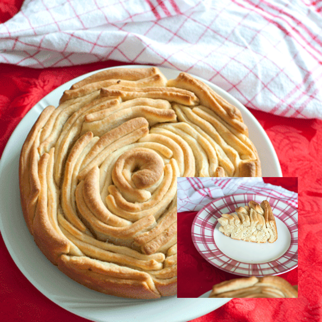 Τυρόψωμο σε σχήμα τριαντάφυλλο – Ένα ορεκτικό για τραπέζι