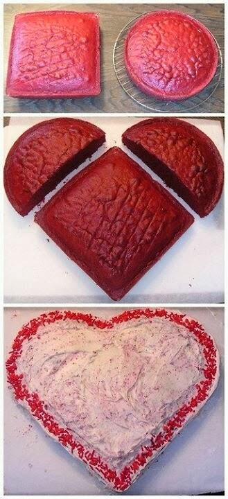 Πως να φτιάξουμε τούρτα καρδιά χωρίς ειδικές φόρμες!