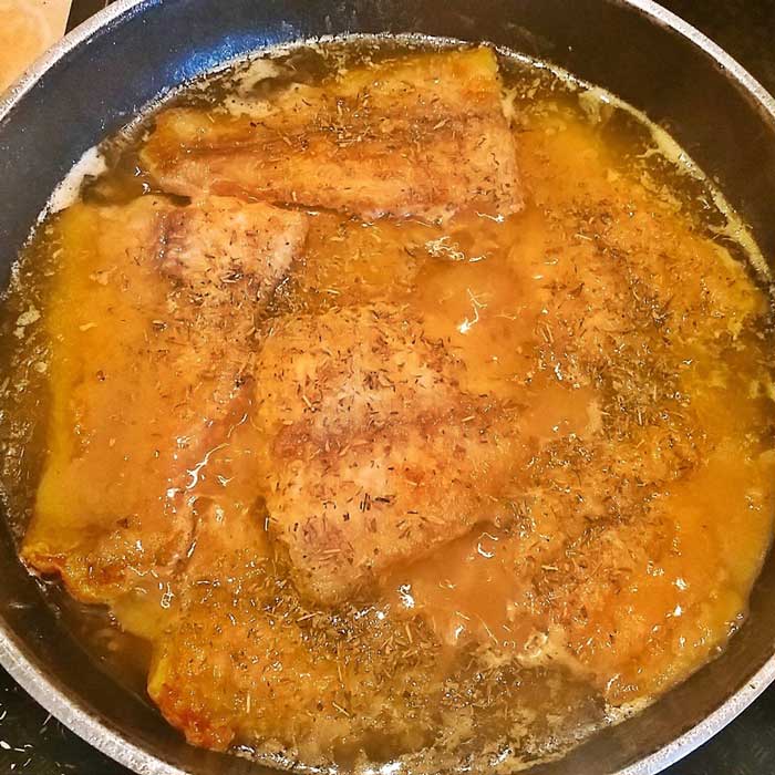 Συνταγή για  Πέρκα σε λεμονάτη σάλτσα με μουστάρδα