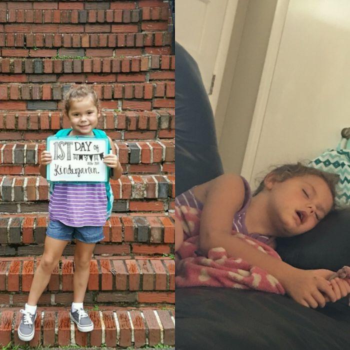 27 ξεκαρδιστικές φωτογραφίες παιδιών πριν και μετά την πρώτη μέρα στο σχολείο. Θα κλάψετε