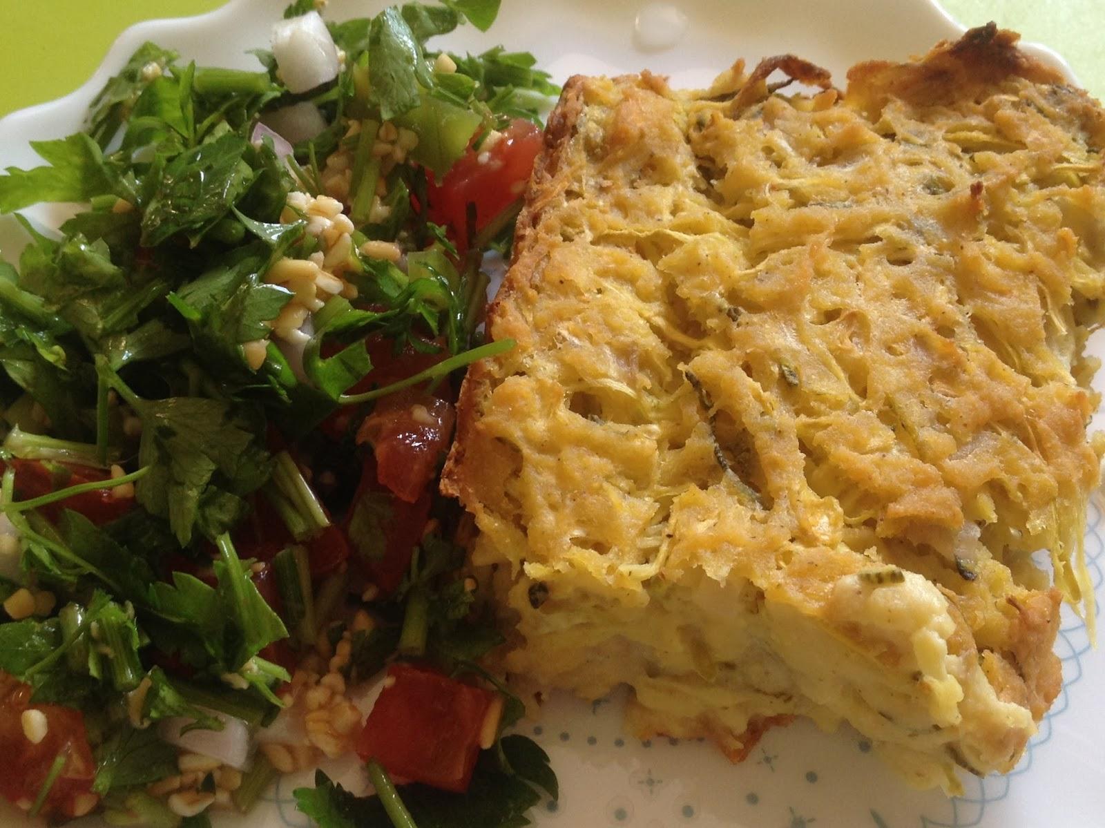 Κολοκυθόπιτα με αμυγδαλόκρεμα και καλαμποκάλευρο | Zucchini and cornmeal pie