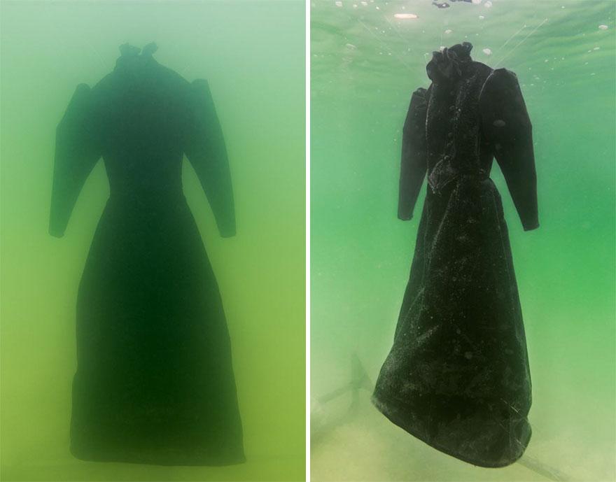 Βύθισε ένα φόρεμα για 2 χρόνια στη Νεκρά Θάλασσα σήμερα είναι ένα κρυστάλλινο αριστούργημα