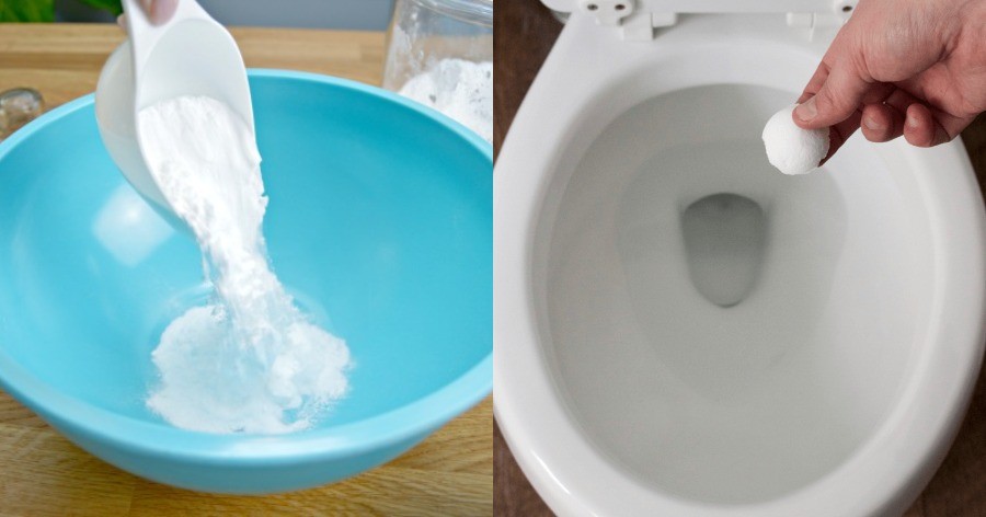 Αποτελεσματικό diy καθαριστικό για το πουρί τουαλέτας με σόδα, ξινό & λίγα υλικά