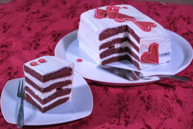 Τουρτα Red Velvet για του Αγίου Βαλεντίνου-Red Velvet cake recipe