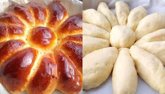 Αφράτο τσουρέκι μαργαρίτα, γεμιστό με κομματάκια μήλου και κανέλα!