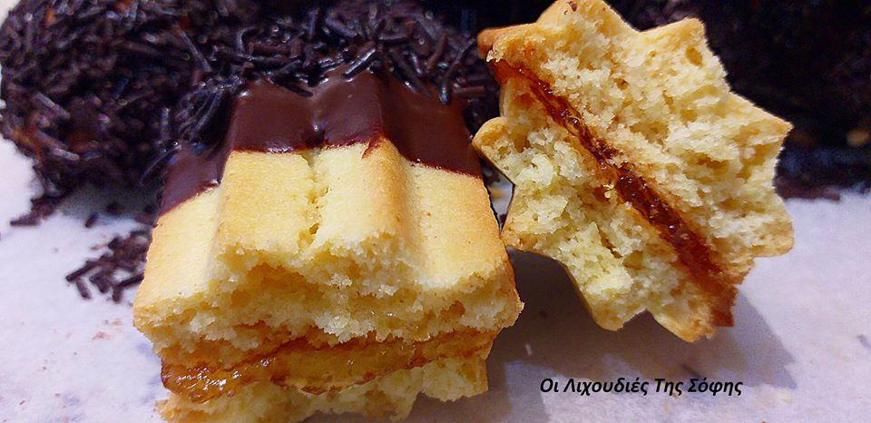 αφρατα πτι φουρ με μαρμελαδα