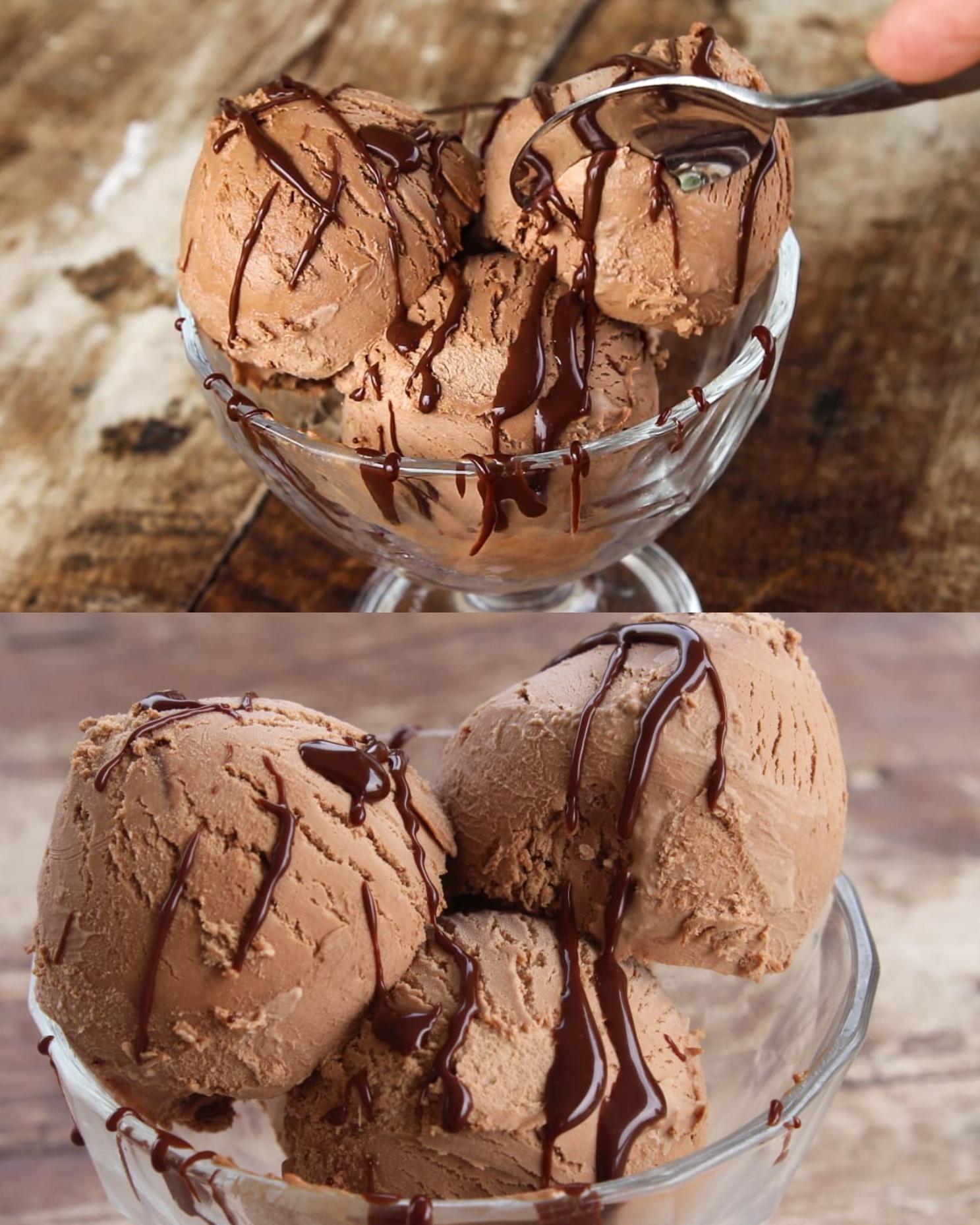 Το πιο εύκολο παγωτό σοκολάτας με ΜΌΝΟ 2 υλικά που παραμένει μαλακό στην κατάψυξη!