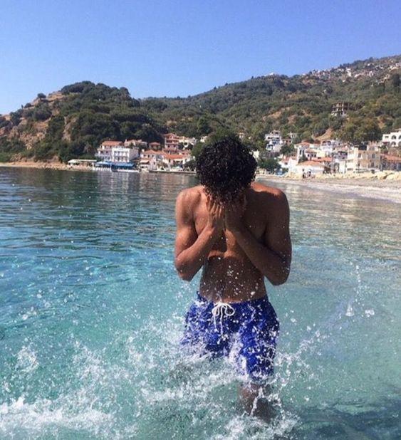 αντρικό μαγιό μπλε ηλεκτρίκ