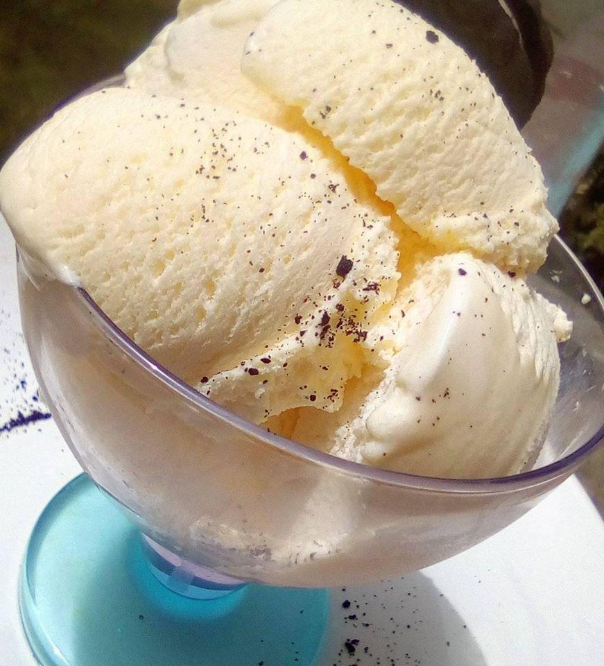 Μαλακό σπιτικό παγωτό βανίλια με ζαχαρούχο γάλα_
