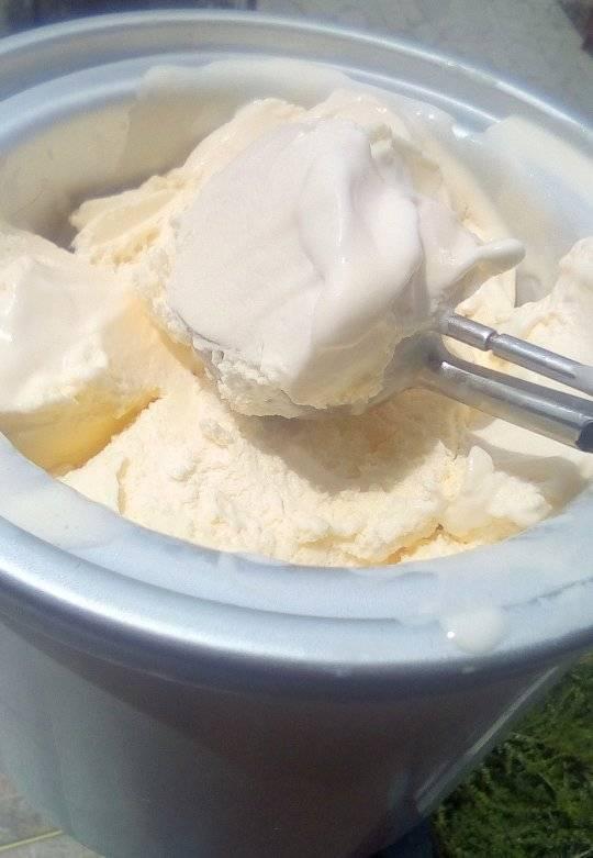 Μαλακό σπιτικό παγωτό βανίλια με ζαχαρούχο γάλα που δεν παγώνει