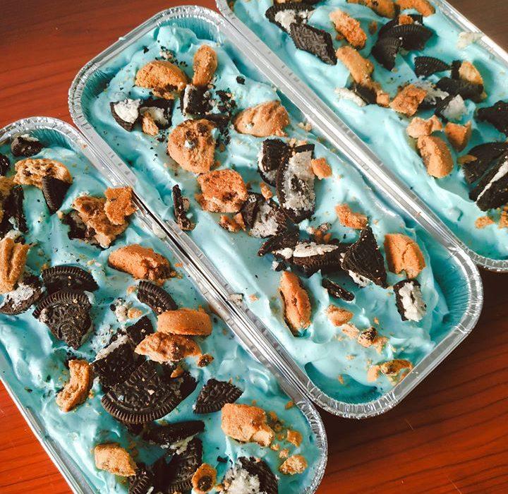 Αφράτο σπιτικό παγωτό Cookie Monster Αφράτο σπιτικό παγωτό Cookie Monster