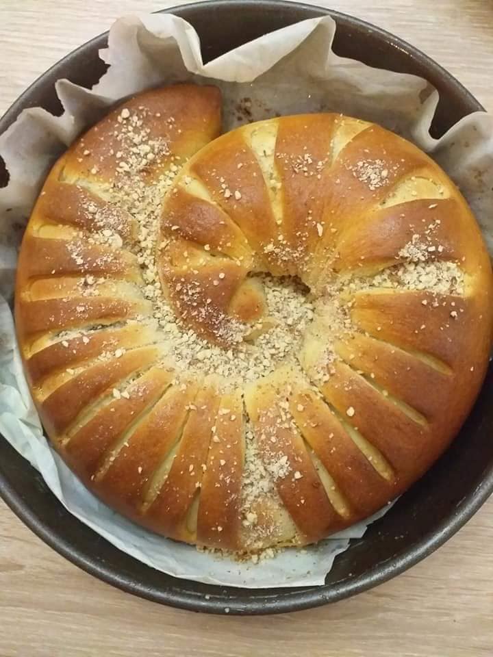 μπριος γεμιστο με σοκολατα σαν σαλιγκαρι