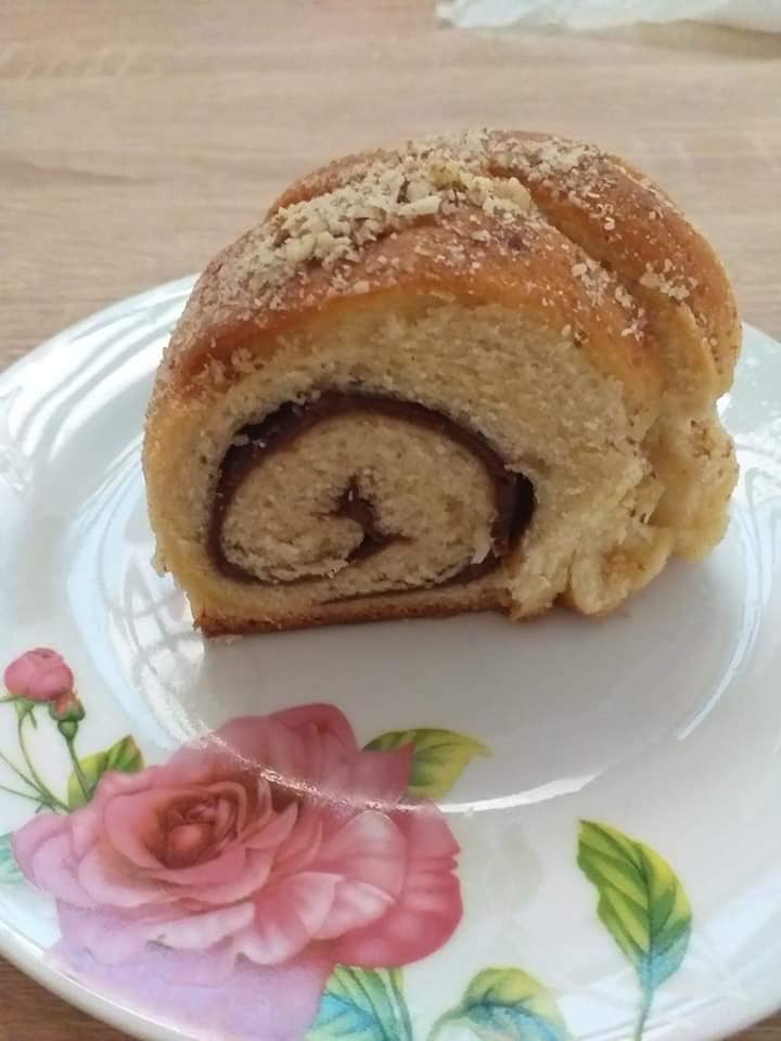 κομματι μπριος με σοκολατα και ξηρους καρπους