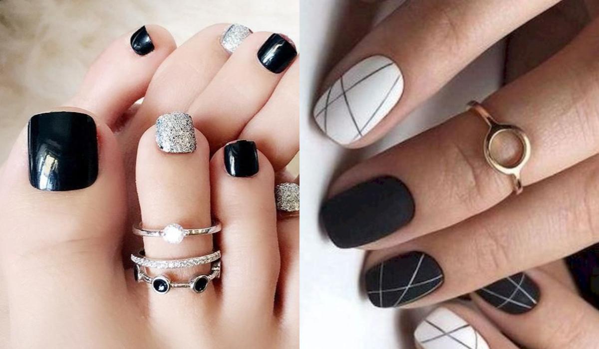Ποιος είπε ότι το μαύρο δεν είναι της μόδας και το Καλοκαίρι; 15 ιδέες μανικιούρ & πεντικιούρ για να επιλέξεις