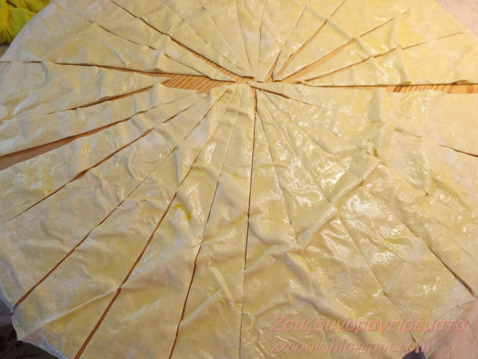 τραγανά αλμυρά κρουασάν βήμα βήμα