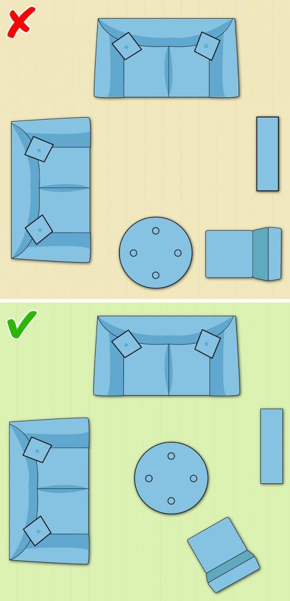Έχετε μικρό σαλόνι; Δείτε 10 τρόπους να τοποθετήσετε τα έπιπλα για να φαίνεται μεγαλύτερο!