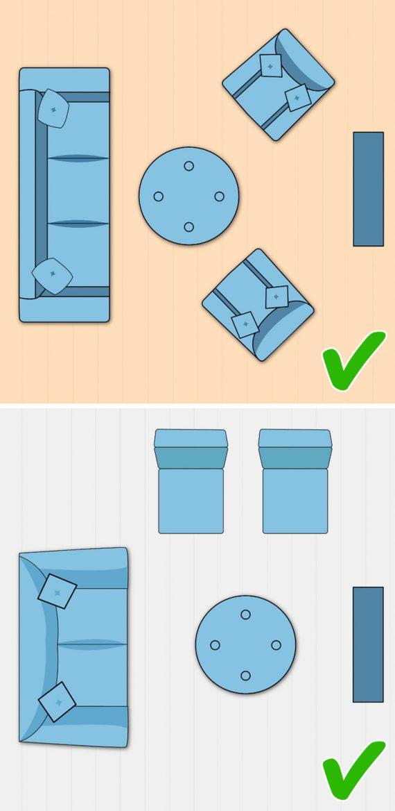 10 τρόποι για να φαίνεται μεγαλύτερο το μικρό σας σαλόνι