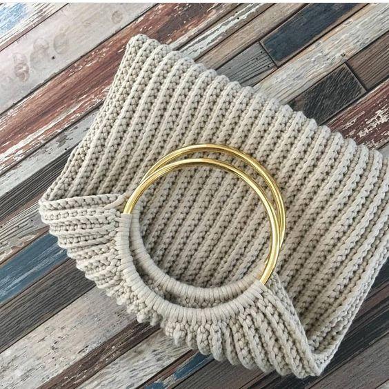 crocket μπεζ τσάντα