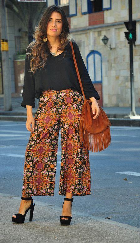 πορτοκαλί παντελόνα boho