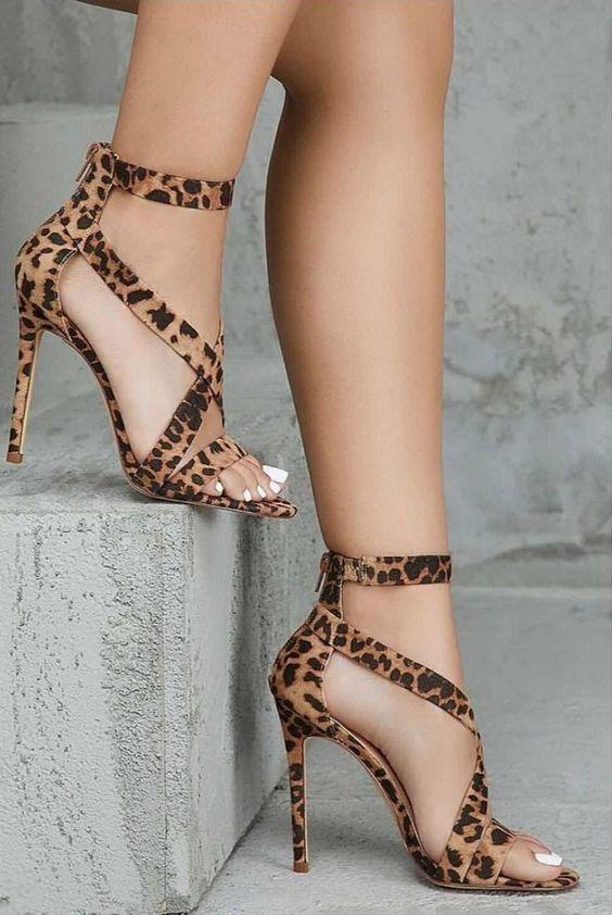 animal print γόβες