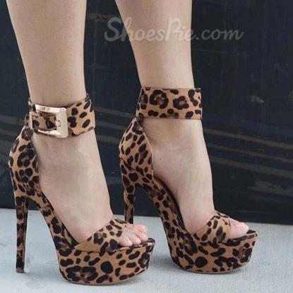 animal print γόβες