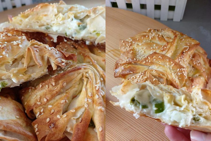 Μπουρεκάκια με λαχανικά και τυριά και τραγανό χειροποίητο φύλλο Μπουρεκάκια με λαχανικά και τυριά και τραγανό χειροποίητο φύλλο