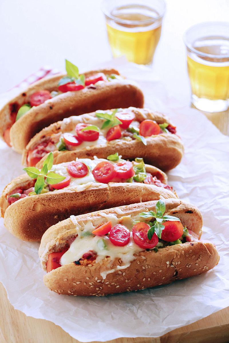 Pizza hot dogs 3 Pizza hot dogs 3