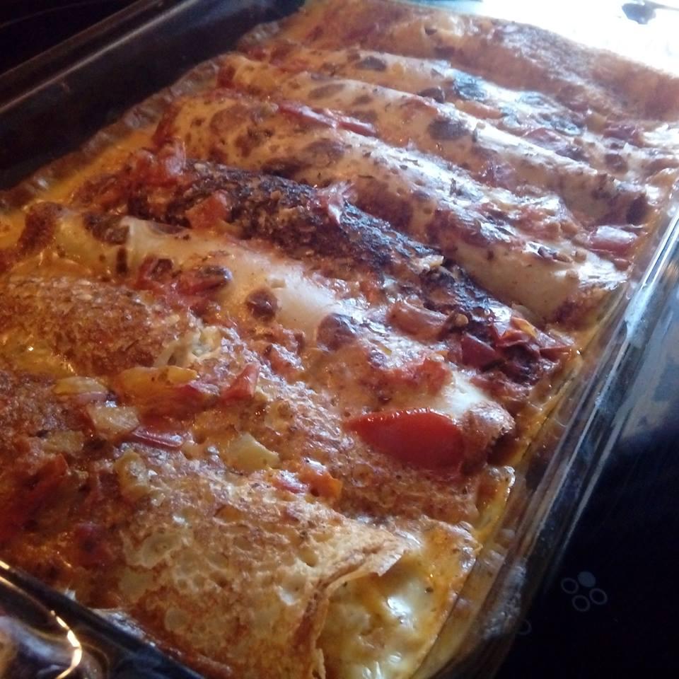 Κρέπες γεμιστές στον φούρνο