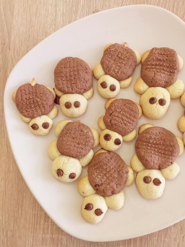Μπισκότα βουτύρου σε σχήμα χελώνας για το παιδικό party!