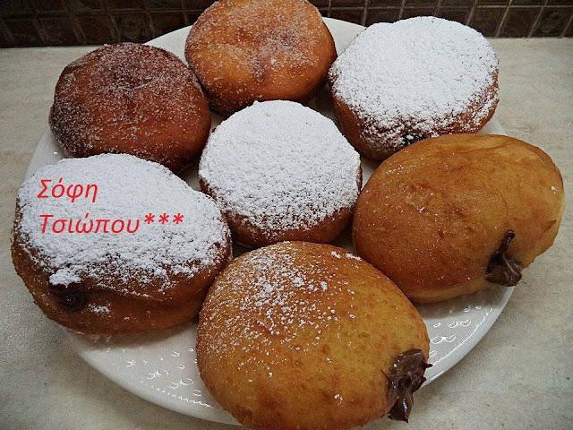Φανταστική συνταγή για donuts γεμιστά με nutella ή μαρμελάδα