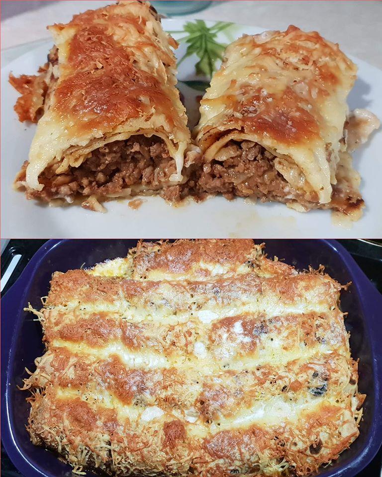 Φανταστικές Κρέπες με κιμά στον φούρνο