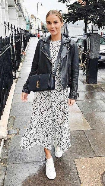 Biker jacket:Biker jacket: με φόρεμα